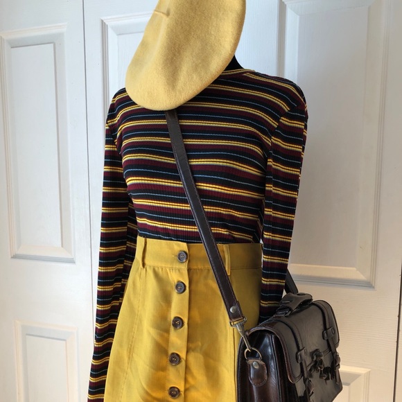 Yellow Button Up Skirt - Picture 6 of 9